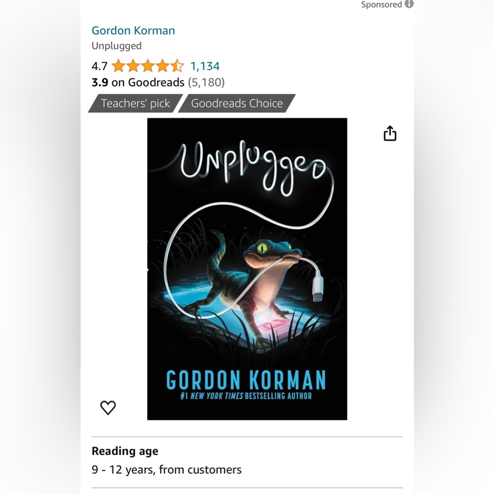 3 PACK Gordon Korman Books : Unplugged, Slacker, Ungifted